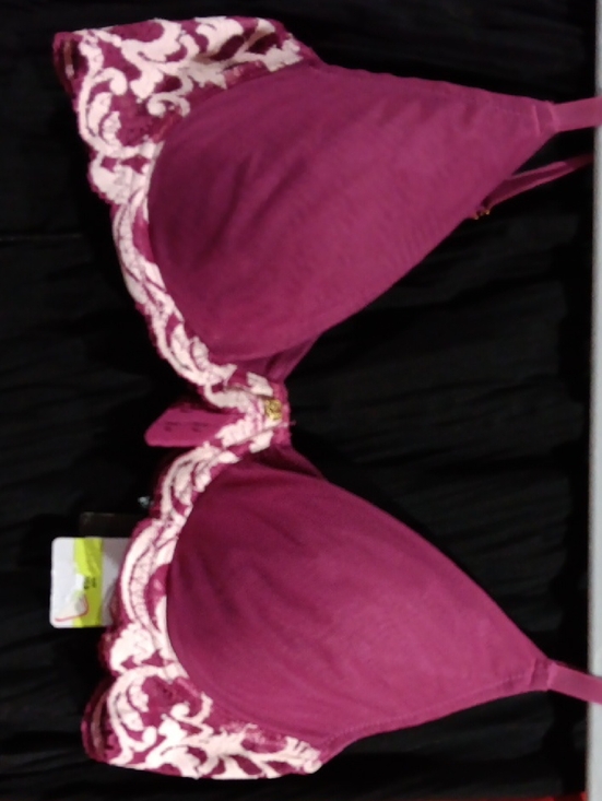 Natori Other - Plunge T-Shirt Bra [36B] and Panty [Medium] Set with White Lace Trim — Magenta